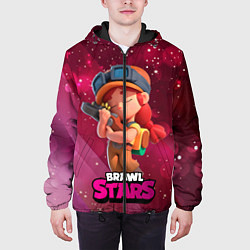 Куртка с капюшоном мужская Jessie brawl stars, цвет: 3D-черный — фото 2