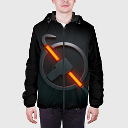 Куртка с капюшоном мужская HALF-LIFE, цвет: 3D-черный — фото 2