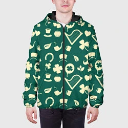 Куртка с капюшоном мужская Ирландский арт, цвет: 3D-черный — фото 2