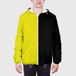 Куртка с капюшоном мужская BLACK YELLOW, цвет: 3D-белый — фото 2