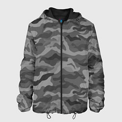 Куртка с капюшоном мужская КАМУФЛЯЖ GREY, цвет: 3D-черный