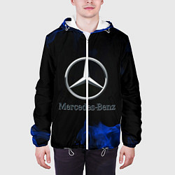Куртка с капюшоном мужская Mercedes, цвет: 3D-белый — фото 2