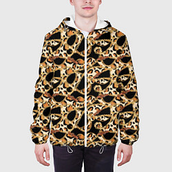 Куртка с капюшоном мужская Versace Леопардовая текстура, цвет: 3D-белый — фото 2
