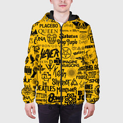 Куртка с капюшоном мужская ЛОГОТИПЫ РОК ГРУПП, цвет: 3D-черный — фото 2