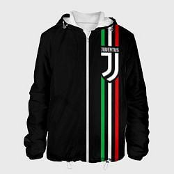 Куртка с капюшоном мужская JUVENTUS, цвет: 3D-белый