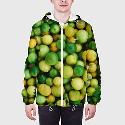 Куртка с капюшоном мужская Цытрусы, цвет: 3D-белый — фото 2