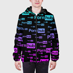 Куртка с капюшоном мужская PornHub, цвет: 3D-черный — фото 2