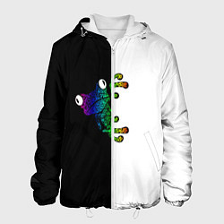 Куртка с капюшоном мужская Лягуха, цвет: 3D-белый