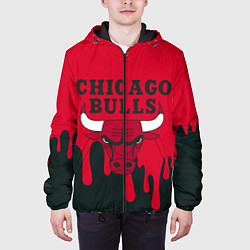 Куртка с капюшоном мужская Chicago Bulls, цвет: 3D-черный — фото 2