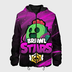 Куртка с капюшоном мужская СПАЙК BRAWL STARS, цвет: 3D-черный
