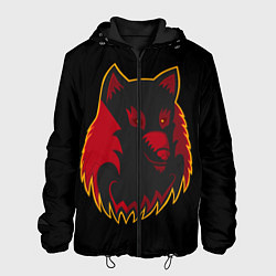 Куртка с капюшоном мужская Wolf Logo, цвет: 3D-черный