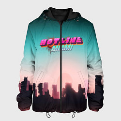 Куртка с капюшоном мужская HOTLINE MIAMI, цвет: 3D-черный