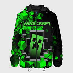 Куртка с капюшоном мужская Minecraft, цвет: 3D-черный