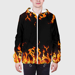 Куртка с капюшоном мужская FIRE ОГОНЬ, цвет: 3D-белый — фото 2