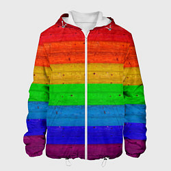 Мужская куртка Разноцветные доски радужный