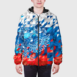 Куртка с капюшоном мужская Россия, цвет: 3D-черный — фото 2