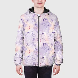 Куртка с капюшоном мужская Fa Ping Pattern, цвет: 3D-черный — фото 2