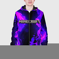 Куртка с капюшоном мужская MINECRAFT, цвет: 3D-черный — фото 2