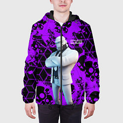 Куртка с капюшоном мужская Fortnite Skull, цвет: 3D-черный — фото 2