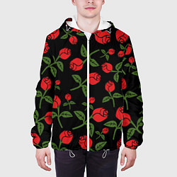 Куртка с капюшоном мужская Roses Art, цвет: 3D-белый — фото 2