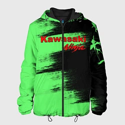 Куртка с капюшоном мужская Kawasaki, цвет: 3D-черный