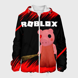Куртка с капюшоном мужская Roblox Piggy, цвет: 3D-белый