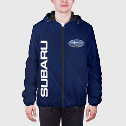 Куртка с капюшоном мужская SUBARU, цвет: 3D-черный — фото 2