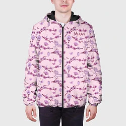 Куртка с капюшоном мужская Mulan Flowers Pattern, цвет: 3D-черный — фото 2