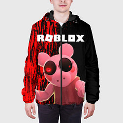 Куртка с капюшоном мужская Roblox Piggy, цвет: 3D-черный — фото 2