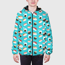 Куртка с капюшоном мужская Sushi, цвет: 3D-черный — фото 2