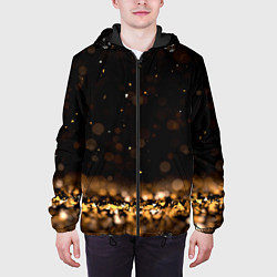 Куртка с капюшоном мужская Золото, цвет: 3D-черный — фото 2
