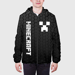 Куртка с капюшоном мужская MINECRAFT МАЙНКРАФТ, цвет: 3D-черный — фото 2