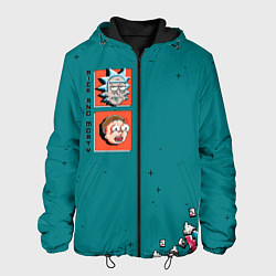 Куртка с капюшоном мужская Rick and Morty, цвет: 3D-черный