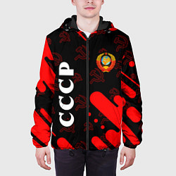 Куртка с капюшоном мужская СССР USSR, цвет: 3D-черный — фото 2