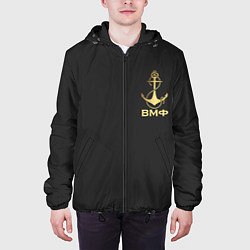 Куртка с капюшоном мужская ВМФ С праздником, цвет: 3D-черный — фото 2
