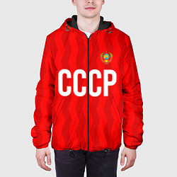Куртка с капюшоном мужская Форма сборной СССР, цвет: 3D-черный — фото 2