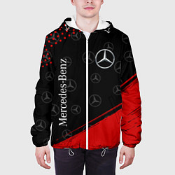 Куртка с капюшоном мужская MERCEDES МЕРСЕДЕС, цвет: 3D-белый — фото 2