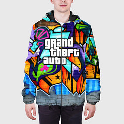 Куртка с капюшоном мужская GTA, цвет: 3D-черный — фото 2