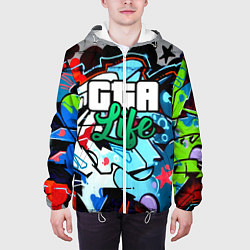 Куртка с капюшоном мужская GTA LIFE, цвет: 3D-белый — фото 2