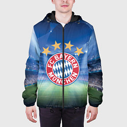Куртка с капюшоном мужская Бавария Мюнхен, цвет: 3D-черный — фото 2