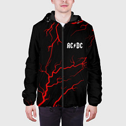 Куртка с капюшоном мужская AC DС, цвет: 3D-черный — фото 2
