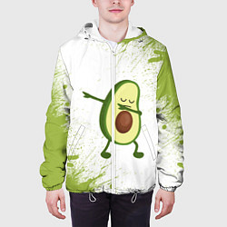 Куртка с капюшоном мужская Авокадо, цвет: 3D-белый — фото 2