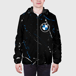 Куртка с капюшоном мужская BMW БМВ, цвет: 3D-черный — фото 2