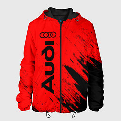 Куртка с капюшоном мужская AUDI АУДИ, цвет: 3D-черный