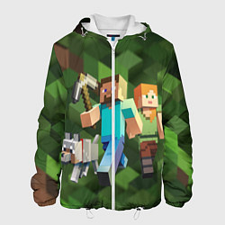 Куртка с капюшоном мужская Minecraft, цвет: 3D-белый