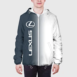 Куртка с капюшоном мужская LEXUS ЛЕКСУС, цвет: 3D-белый — фото 2