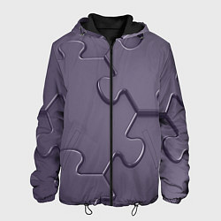 Куртка с капюшоном мужская Puzzles, цвет: 3D-черный