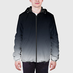 Куртка с капюшоном мужская Градиент, цвет: 3D-черный — фото 2