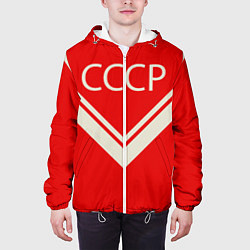 Куртка с капюшоном мужская СССР хоккейная форма, цвет: 3D-белый — фото 2