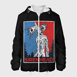 Куртка с капюшоном мужская Сиреноголовый, цвет: 3D-белый